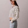 Striped Monogram Terry Cropped Top Striped Monogram Terry Cropped Top