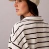 Striped Monogram Terry Cropped Top Striped Monogram Terry Cropped Top