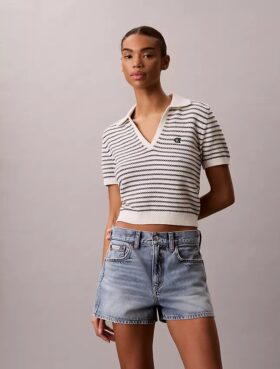 Striped Stitch Polo Shirt