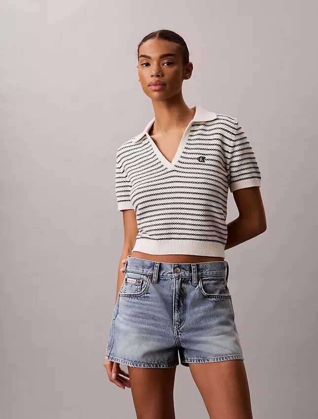Striped Stitch Polo Shirt Striped Stitch Polo Shirt