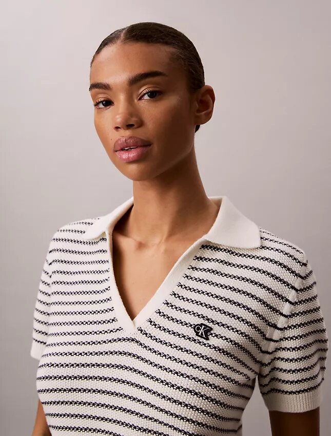 Striped Stitch Polo Shirt Striped Stitch Polo Shirt