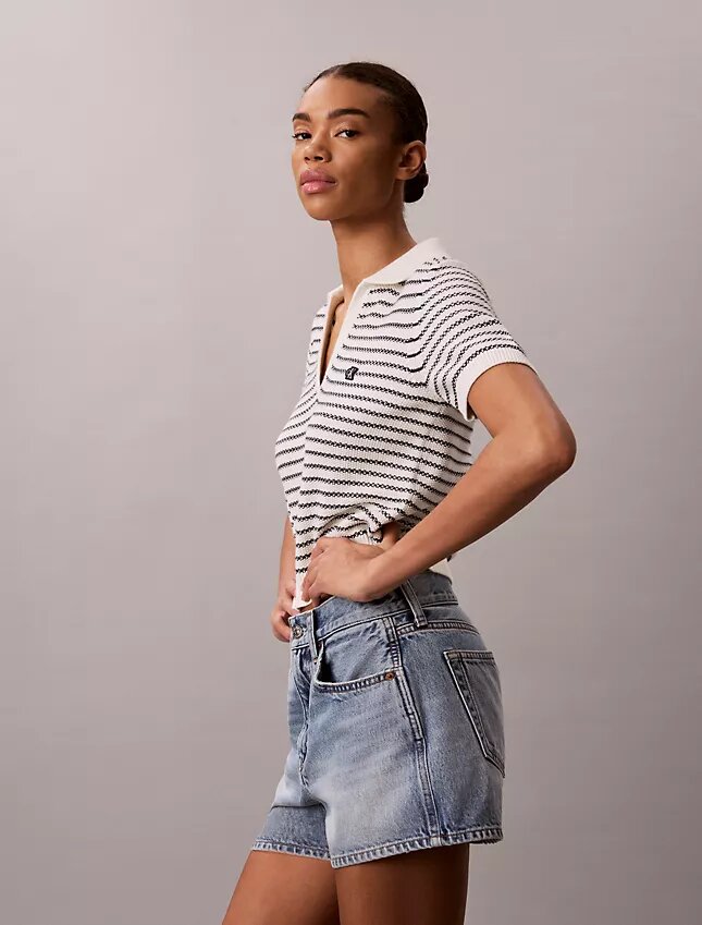 Striped Stitch Polo Shirt Striped Stitch Polo Shirt