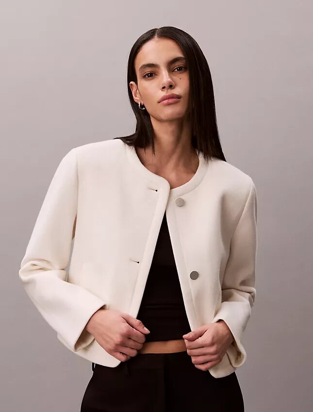 Structured Collarless Jacket Structured Collarless Jacket
