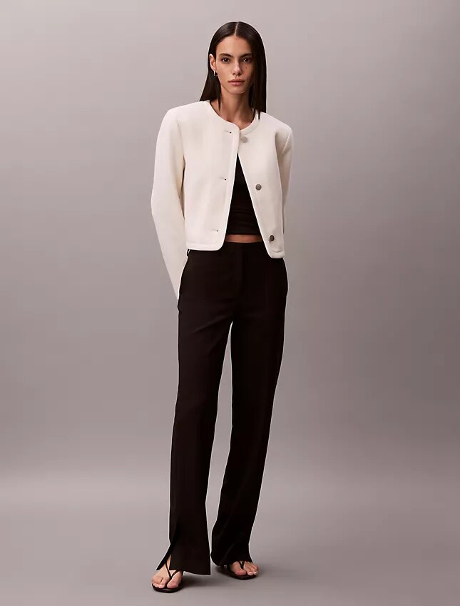 Structured Collarless Jacket Structured Collarless Jacket