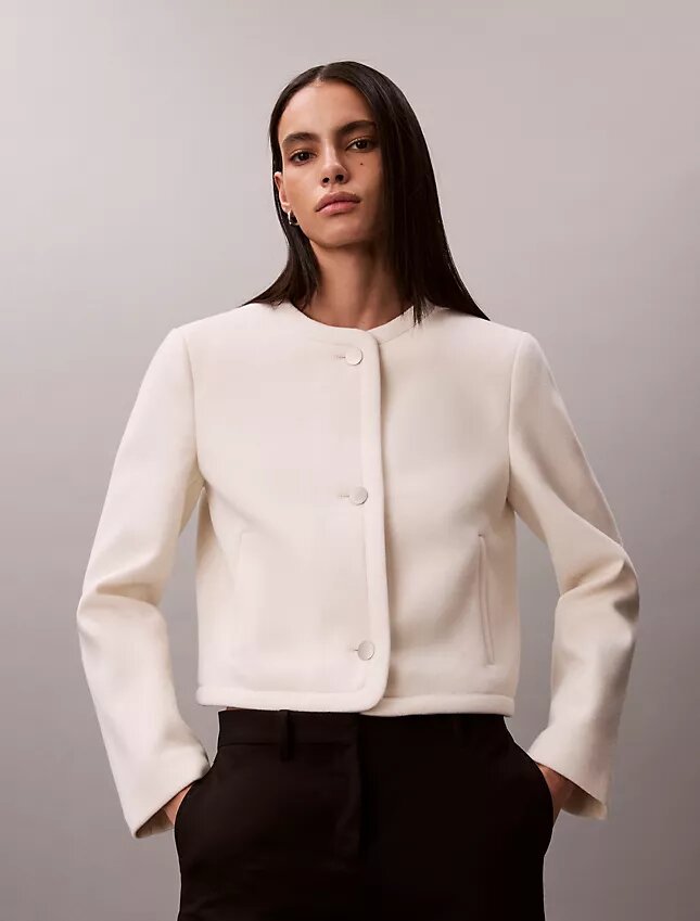 Structured Collarless Jacket Structured Collarless Jacket