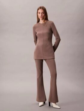 Tailored Knit Flared Pull-On Pants Tailored Knit Flared Pull-On Pants