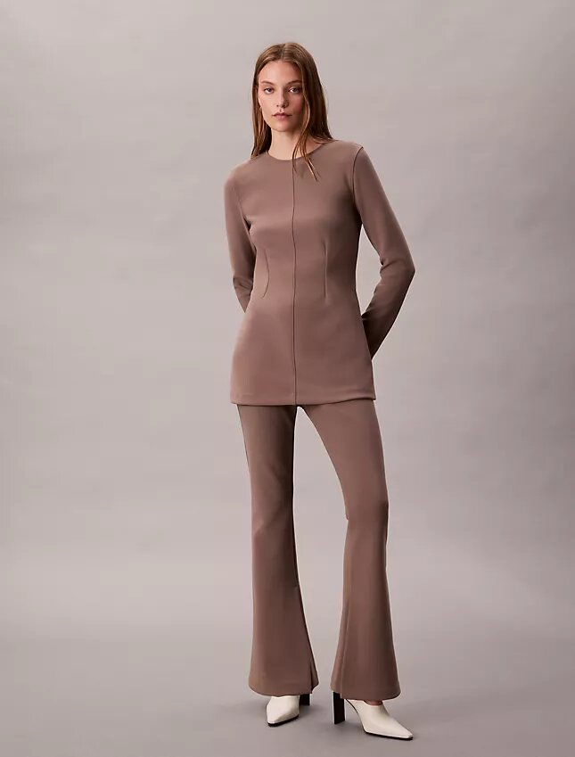 Tailored Knit Flared Pull-On Pants Tailored Knit Flared Pull-On Pants