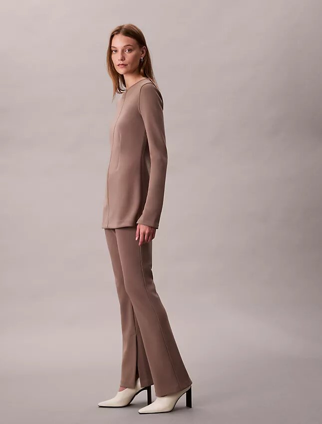 Tailored Knit Flared Pull-On Pants Tailored Knit Flared Pull-On Pants