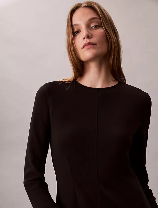 Tailored Knit Slim Tunic Top Tailored Knit Slim Tunic Top