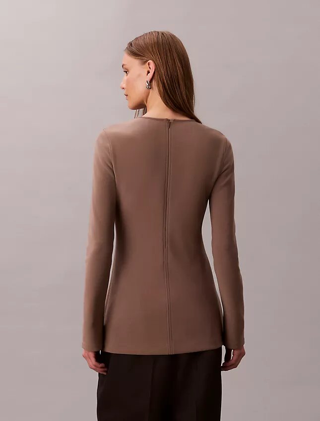 Tailored Knit Slim Tunic Top Tailored Knit Slim Tunic Top