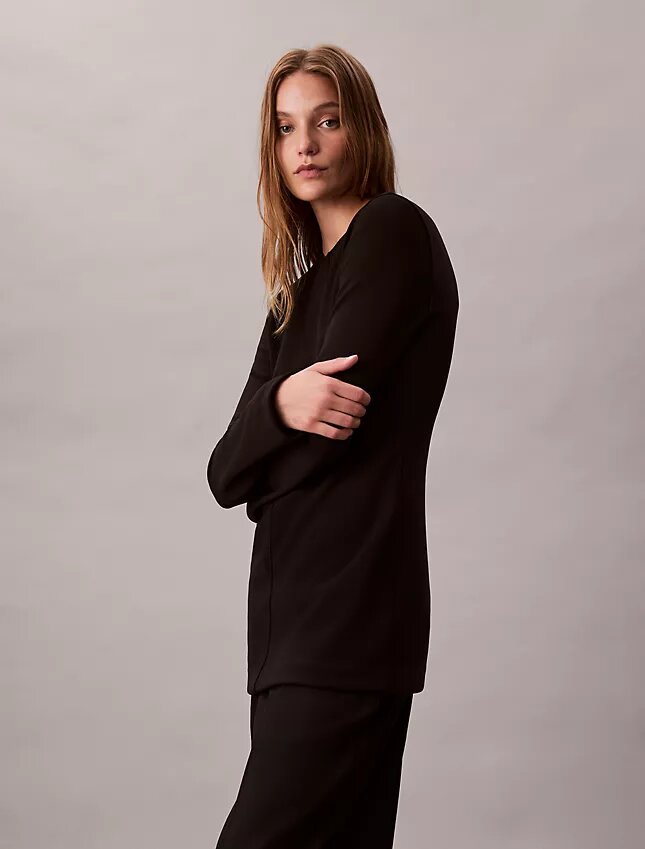 Tailored Knit Slim Tunic Top Tailored Knit Slim Tunic Top