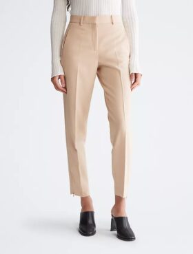 Tapered Cropped Ankle Pants