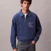 Varsity Monogram Logo Quarter Zip Sweatshirt