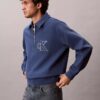 Varsity Monogram Logo Quarter Zip Sweatshirt