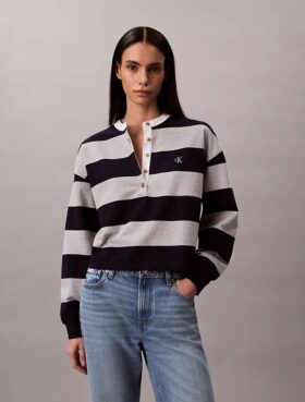 Varsity Stripe Henley Top
