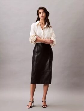 Viscose Blend Relaxed Button-Down Shirt