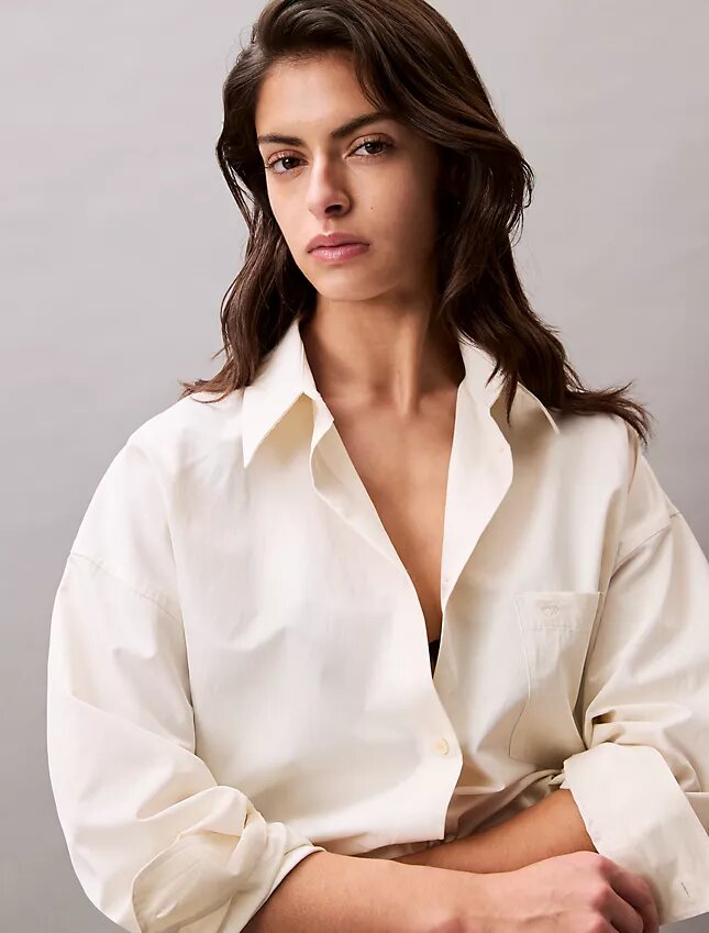 Viscose Blend Relaxed Button-Down Shirt Viscose Blend Relaxed Button-Down Shirt