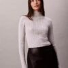 Viscose Blend Rib Mock Neck Sweater Viscose Blend Rib Mock Neck Sweater