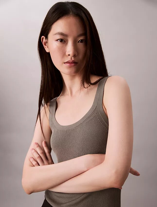 Viscose Blend Rib Tank Top Viscose Blend Rib Tank Top