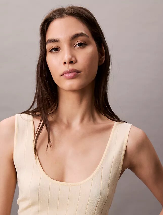 Viscose Blend Rib Tank Top Viscose Blend Rib Tank Top