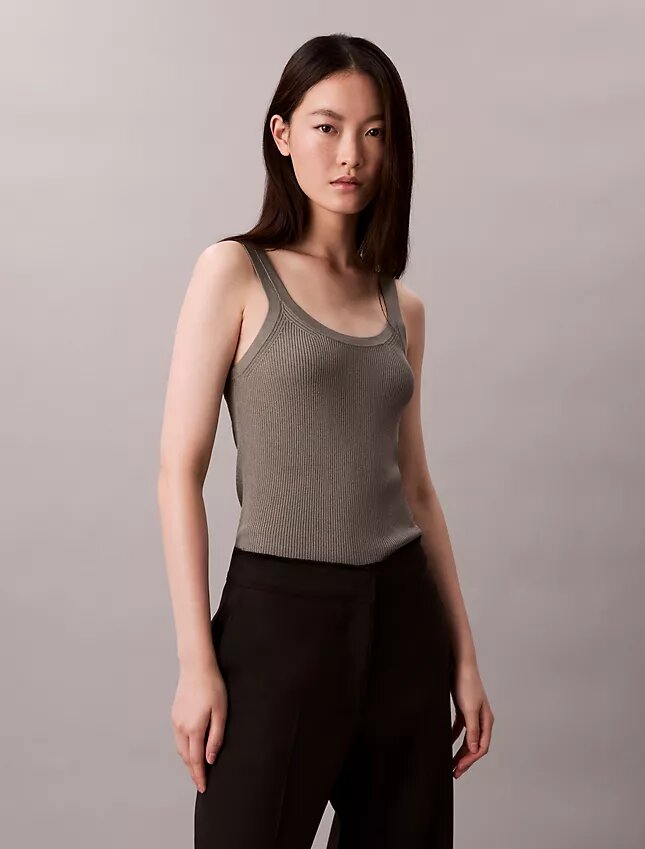 Viscose Blend Rib Tank Top Viscose Blend Rib Tank Top