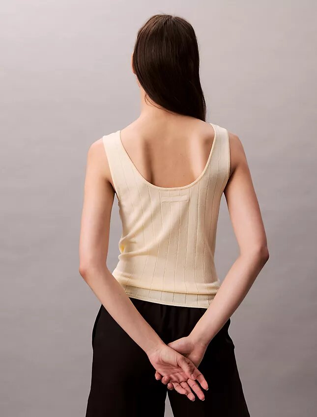 Viscose Blend Rib Tank Top Viscose Blend Rib Tank Top