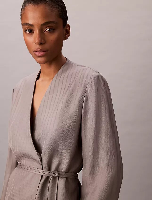Viscose Jacquard Wrap Blazer Viscose Jacquard Wrap Blazer
