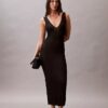 Viscose Rib Midi Dress
