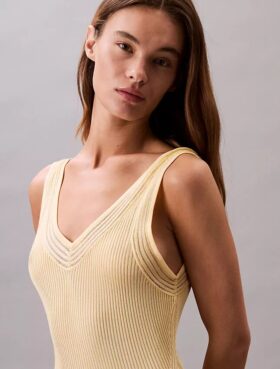 Viscose Rib Midi Dress