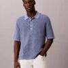 Waffle Cotton Polo Sweater Waffle Cotton Polo Sweater