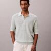 Waffle Cotton Polo Sweater Waffle Cotton Polo Sweater