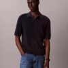 Waffle Cotton Polo Sweater Waffle Cotton Polo Sweater