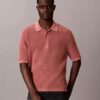 Waffle Cotton Polo Sweater Waffle Cotton Polo Sweater