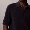 Waffle Cotton Polo Sweater Waffle Cotton Polo Sweater