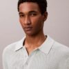 Waffle Cotton Polo Sweater Waffle Cotton Polo Sweater