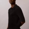 Waffle Cotton Polo Sweater Waffle Cotton Polo Sweater