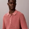 Waffle Cotton Polo Sweater Waffle Cotton Polo Sweater