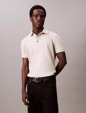 Waffle Knit Classic Polo Shirt