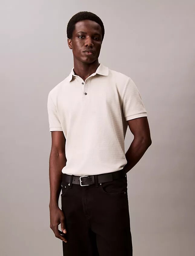 Waffle Knit Classic Polo Shirt Waffle Knit Classic Polo Shirt