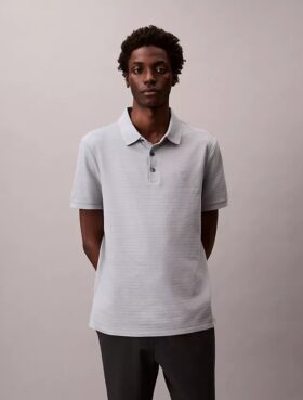 Waffle Knit Classic Polo Shirt
