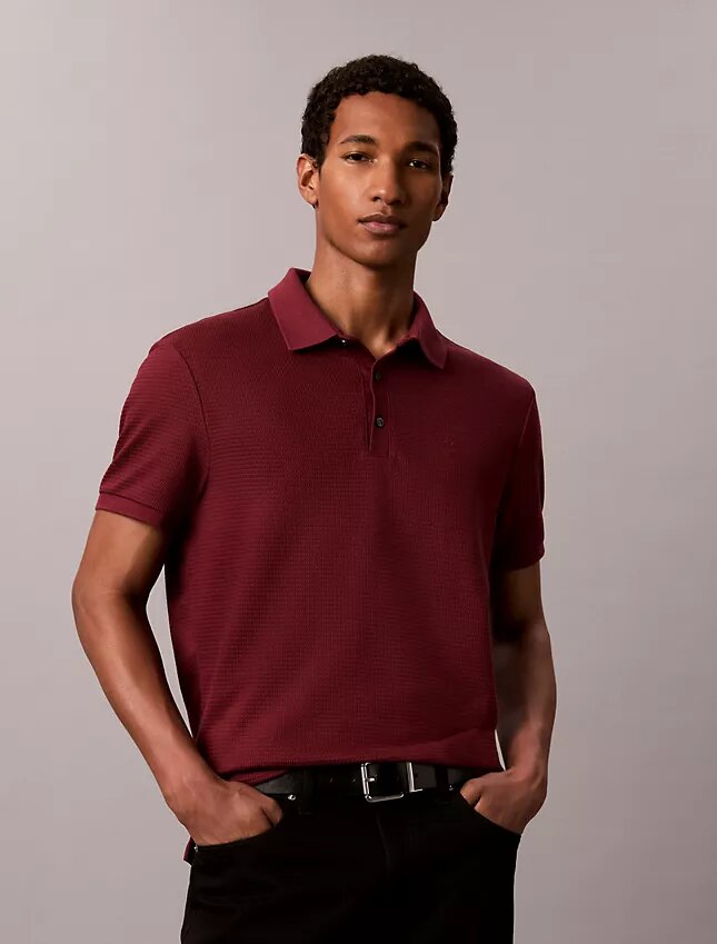 Waffle Knit Classic Polo Shirt Waffle Knit Classic Polo Shirt
