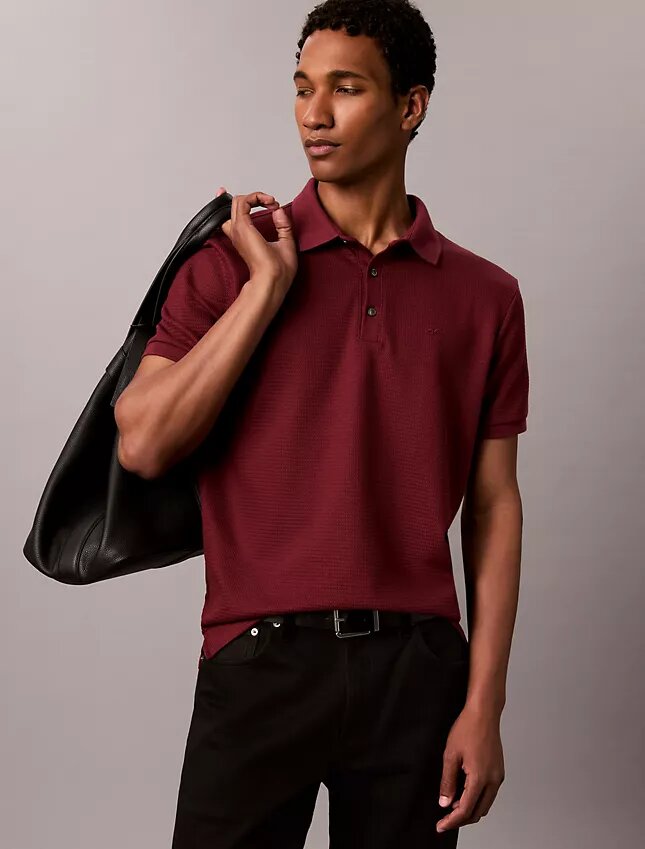 Waffle Knit Classic Polo Shirt Waffle Knit Classic Polo Shirt