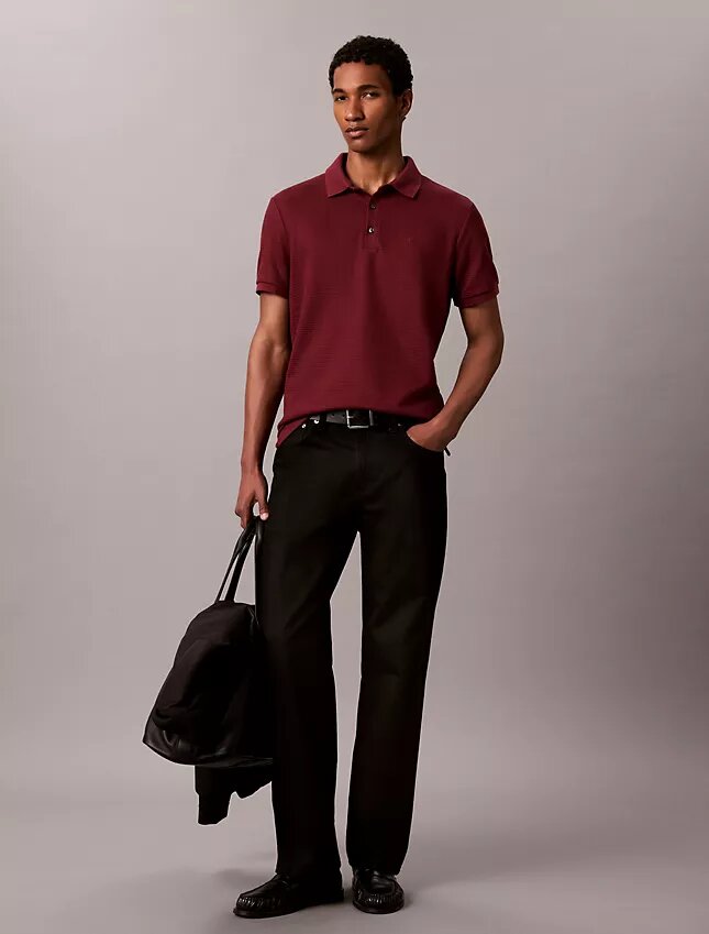 Waffle Knit Classic Polo Shirt Waffle Knit Classic Polo Shirt
