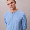 Waffle Knit Henley Sleep Tee Waffle Knit Henley Sleep Tee