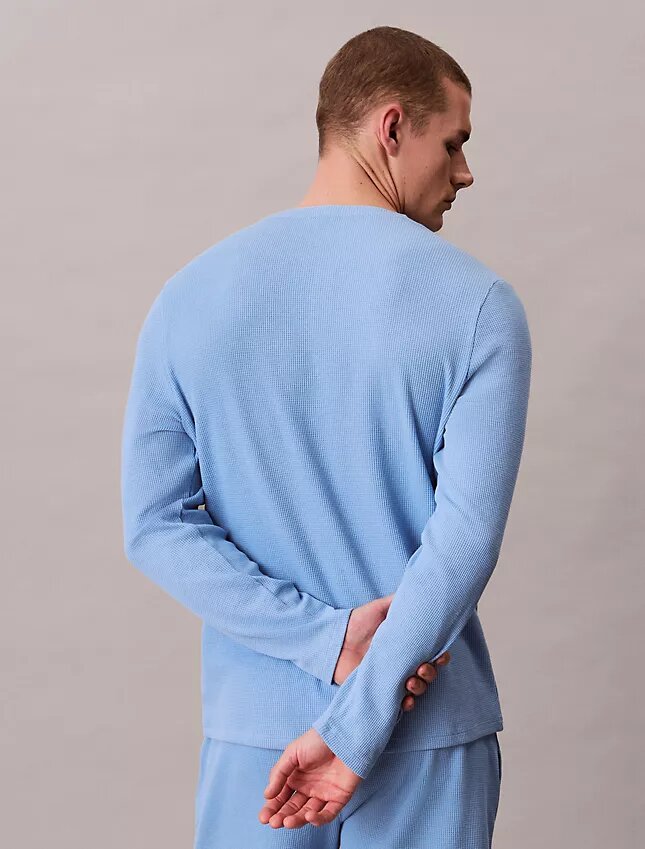 Waffle Knit Henley Sleep Tee Waffle Knit Henley Sleep Tee