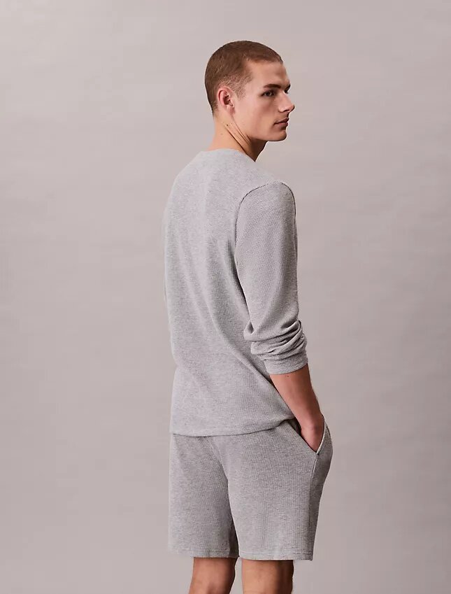 Waffle Knit Henley Sleep Tee Waffle Knit Henley Sleep Tee