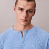 Waffle Knit Henley Sleep Tee Waffle Knit Henley Sleep Tee