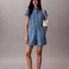 Washed Chambray Romper