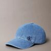 Washed Denim Embroidered Logo Baseball Cap Washed Denim Embroidered Logo Baseball Cap