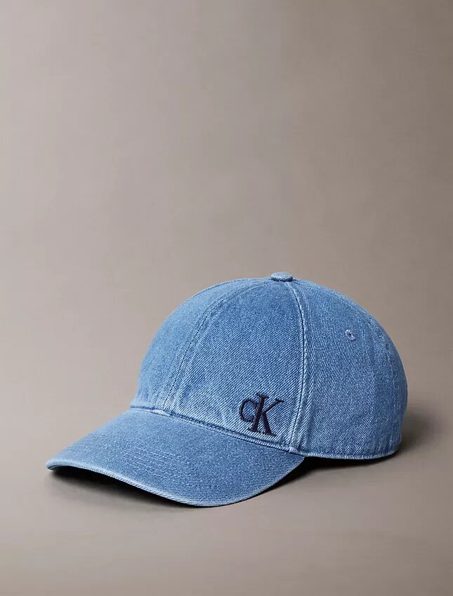 Washed Denim Embroidered Logo Baseball Cap Washed Denim Embroidered Logo Baseball Cap
